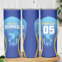 Custom Saint Lucia 2026 Cricket Skinny Tumbler Kings Never Fall