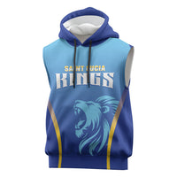 Custom Saint Lucia 2026 Cricket Sleeveless Hoodie Kings Never Fall