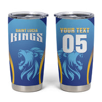 Custom Saint Lucia 2026 Cricket Tumbler Cup Kings Never Fall