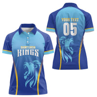 Custom Saint Lucia 2026 Cricket Women Polo Shirt Kings Never Fall