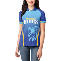 Custom Saint Lucia 2026 Cricket Women Polo Shirt Kings Never Fall