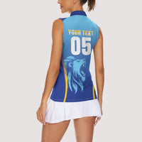 Custom Saint Lucia 2026 Cricket Women Sleeveless Polo Shirt Kings Never Fall