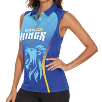 Custom Saint Lucia 2026 Cricket Women Sleeveless Polo Shirt Kings Never Fall