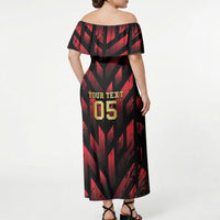 Custom Trinbago 2026 Cricket Off Shoulder Maxi Dress Ride To Victory