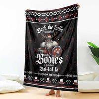 Funny Vikings Christmas Blanket Falalalala Valhalla