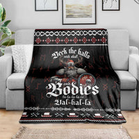 Funny Vikings Christmas Blanket Falalalala Valhalla