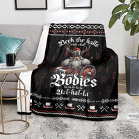 Funny Vikings Christmas Blanket Falalalala Valhalla
