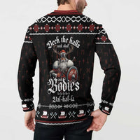 Funny Vikings Christmas Button Sweatshirt Falalalala Valhalla LT05 - Wonder Print Shop