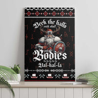 Funny Vikings Christmas Canvas Wall Art Falalalala Valhalla LT05 - Wonder Print Shop