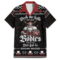 Funny Vikings Christmas Family Matching Off The Shoulder Long Sleeve Dress and Hawaiian Shirt Falalalala Valhalla LT05 - Wonder Print Shop