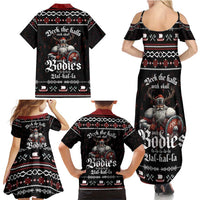 Funny Vikings Christmas Family Matching Summer Maxi Dress and Hawaiian Shirt Falalalala Valhalla LT05 - Wonder Print Shop