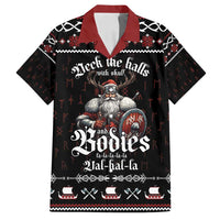 Funny Vikings Christmas Family Matching Summer Maxi Dress and Hawaiian Shirt Falalalala Valhalla LT05 - Wonder Print Shop