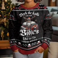 Funny Viking Christmas Kid Ugly Christmas Sweater Falalalala Valhalla LT05 - Wonder Print Shop