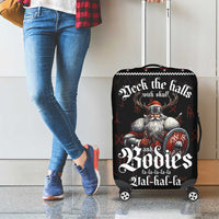 Funny Vikings Christmas Luggage Cover Falalalala Valhalla LT05 - Wonder Print Shop