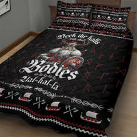 Funny Vikings Christmas Quilt Bed Set Falalalala Valhalla LT05 - Wonder Print Shop