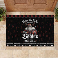 Funny Vikings Christmas Rubber Doormat Falalalala Valhalla LT05 - Wonder Print Shop
