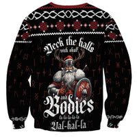 Funny Vikings Christmas Sweatshirt Falalalala Valhalla LT05 - Wonder Print Shop