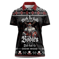 Funny Vikings Christmas Women Polo Shirt Falalalala Valhalla LT05 - Wonder Print Shop
