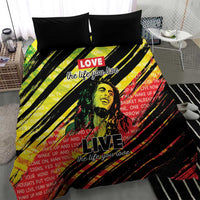 Reggae Legend Bedding Set Love The Life You Live Live The Life You Love