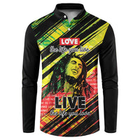 Reggae Legend Button Sweatshirt Love The Life You Live Live The Life You Love