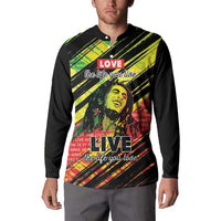 Reggae Legend Button Sweatshirt Love The Life You Live Live The Life You Love
