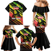 Reggae Legend Family Matching Mermaid Dress and Hawaiian Shirt Love The Life You Live Live The Life You Love