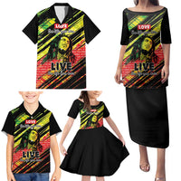 Reggae Legend Family Matching Puletasi and Hawaiian Shirt Love The Life You Live Live The Life You Love