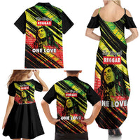 Reggae Legend Family Matching Summer Maxi Dress and Hawaiian Shirt Love The Life You Live Live The Life You Love LT05 - Wonder Print Shop