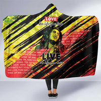 Reggae Legend Hooded Blanket Love The Life You Live Live The Life You Love LT05 - Wonder Print Shop