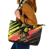Reggae Legend Leather Tote Bag Love The Life You Live Live The Life You Love