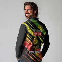 Reggae Legend Long Sleeve Polo Shirt Love The Life You Live Live The Life You Love LT05 - Wonder Print Shop