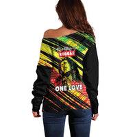Reggae Legend Off Shoulder Sweater Love The Life You Live Live The Life You Love LT05 - Wonder Print Shop