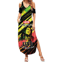 Reggae Legend Summer Maxi Dress Love The Life You Live Live The Life You Love LT05 - Wonder Print Shop