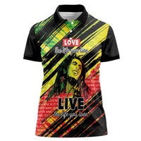 Reggae Legend Women Polo Shirt Love The Life You Live Live The Life You Love LT05 - Wonder Print Shop