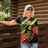 Reggae Legend Women Polo Shirt Love The Life You Live Live The Life You Love LT05 - Wonder Print Shop