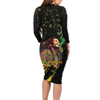 Legend Bob Family Matching Long Sleeve Bodycon Dress and Hawaiian Shirt One Love Heart Destiny