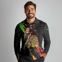 Legend Bob Long Sleeve Polo Shirt One Love Heart Destiny LT05 - Wonder Print Shop