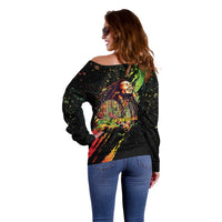 Legend Bob Off Shoulder Sweater One Love Heart Destiny LT05 - Wonder Print Shop