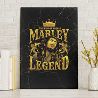 Reggae King Marley Canvas Wall Art Gold Lion