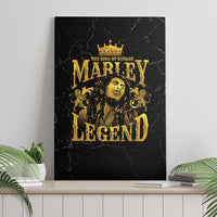 Reggae King Marley Canvas Wall Art Gold Lion