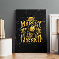 Reggae King Marley Canvas Wall Art Gold Lion