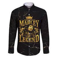 Reggae King Marley Family Matching Puletasi and Hawaiian Shirt Gold Lion