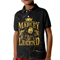 Reggae King Marley Kid Polo Shirt Gold Lion LT05 - Wonder Print Shop