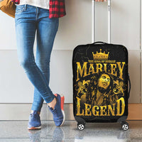 Reggae King Marley Luggage Cover Gold Lion LT05 - Wonder Print Shop