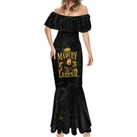 Reggae King Marley Mermaid Dress Gold Lion LT05 - Wonder Print Shop
