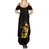 Reggae King Marley Summer Maxi Dress Gold Lion LT05 - Wonder Print Shop