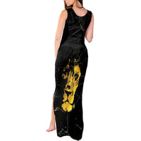Reggae King Marley Tank Maxi Dress Gold Lion LT05 - Wonder Print Shop
