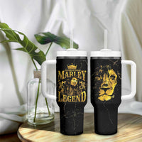 Reggae King Marley Tumbler With Handle Gold Lion LT05 - Wonder Print Shop