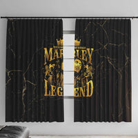 Reggae King Marley Window Curtain Gold Lion LT05 - Wonder Print Shop
