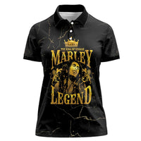 Reggae King Marley Women Polo Shirt Gold Lion LT05 - Wonder Print Shop